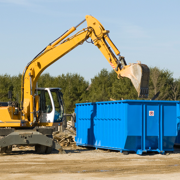 are there any restrictions on where a residential dumpster can be placed in Marshall County